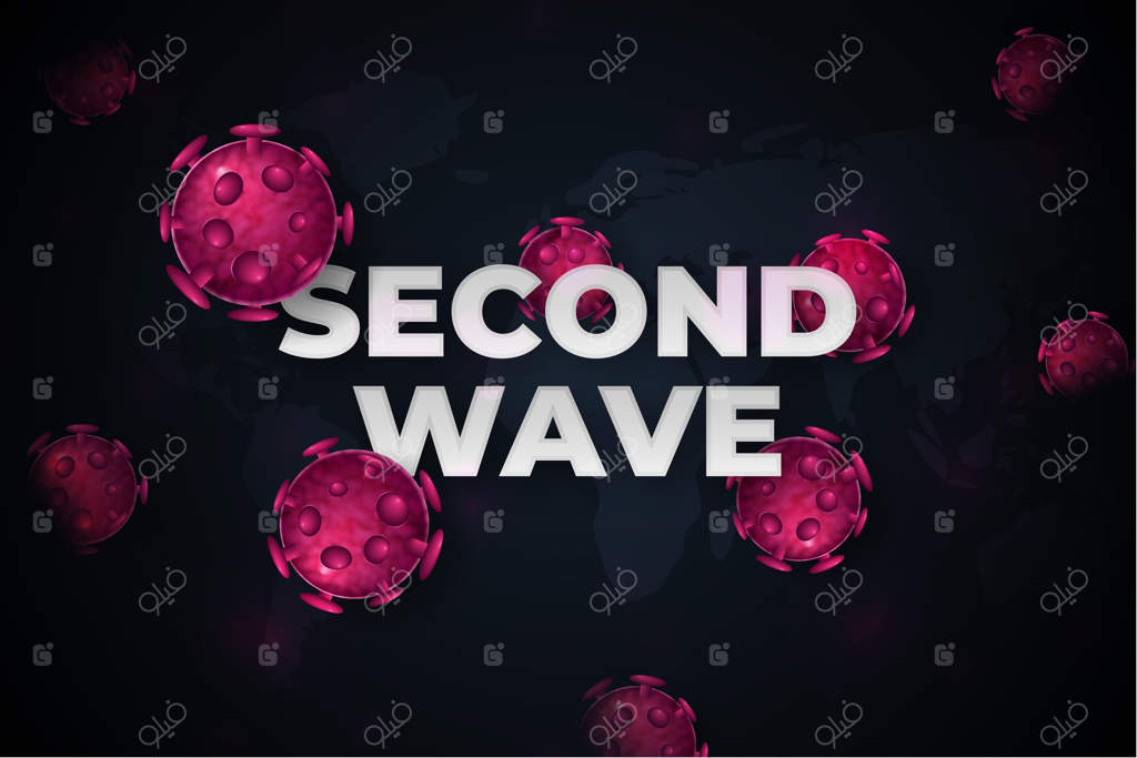 طراحی پس‌زمینه موج دوم ویروس کرونا