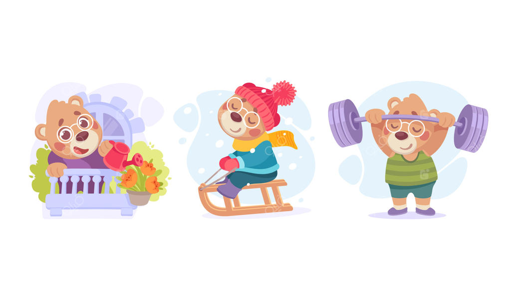 تصاویر جذاب و دوست‌داشتنی خرس‌ها در حال انجام فعالیت‌ها و رویدادهای سرگرم‌کننده