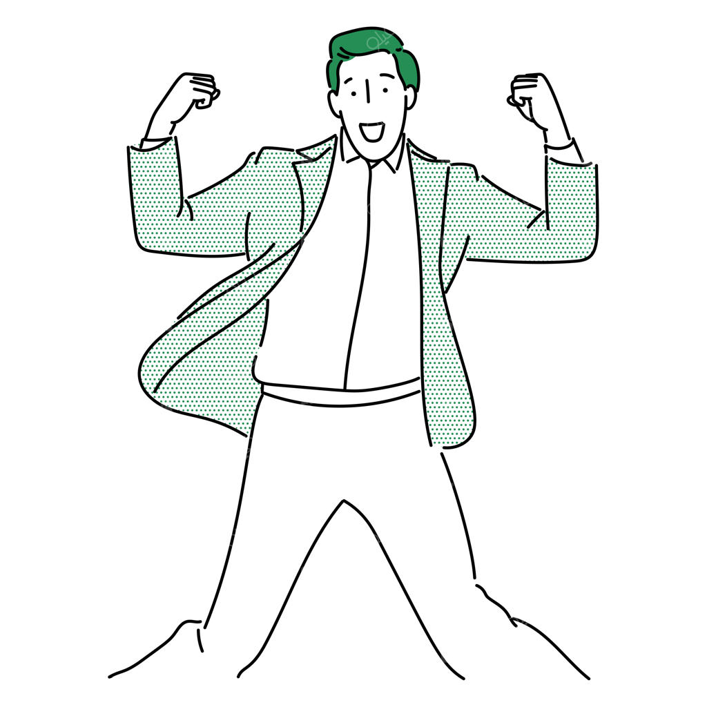 تصویرسازی کارتونی مرد تاجر و کارمند حرفه‌ای شرکت