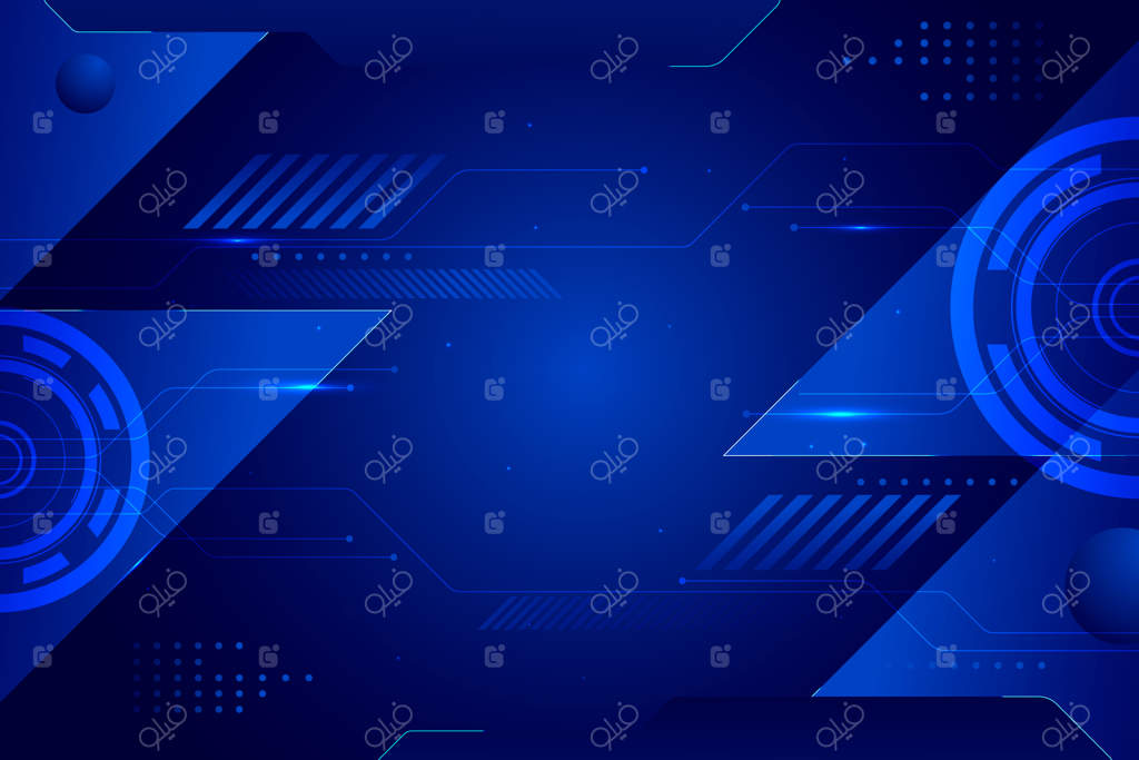 پس‌زمینه فناوری با رنگ آبی گرادیان