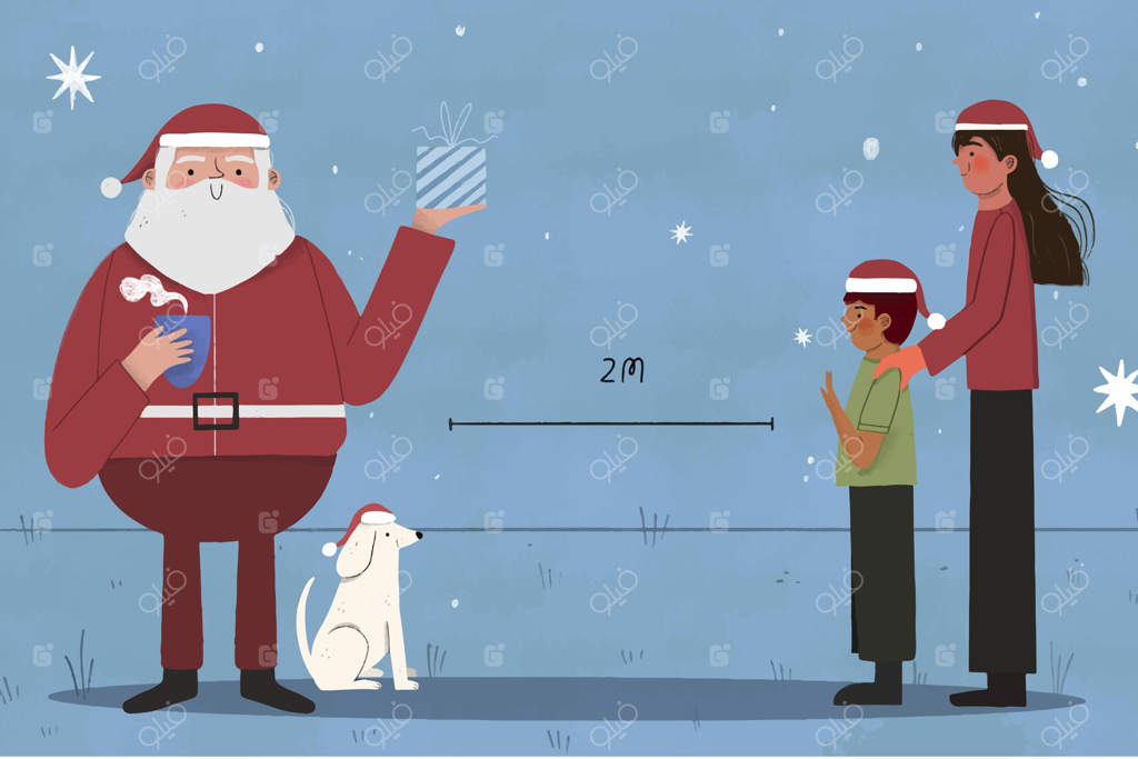 مفهوم فاصله‌گذاری اجتماعی با شخصیت‌های کریسمس