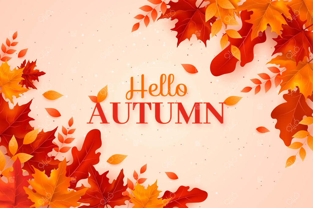 پس‌زمینه واقعی با سایه‌های زیبای برگ‌های پاییزی