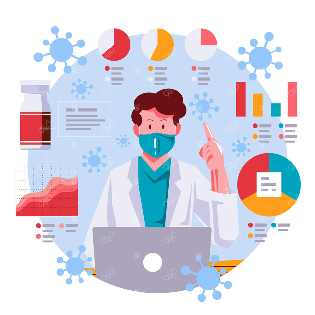 به‌روزرسانی وضعیت کرونا ویروس: تصویرسازی مفهومی