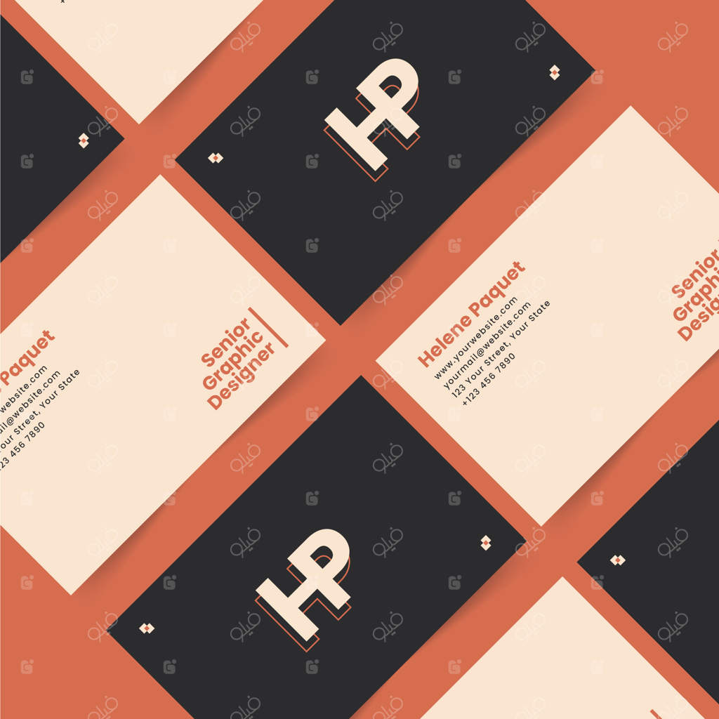 قالب کارت ویزیت با طراحی تخت