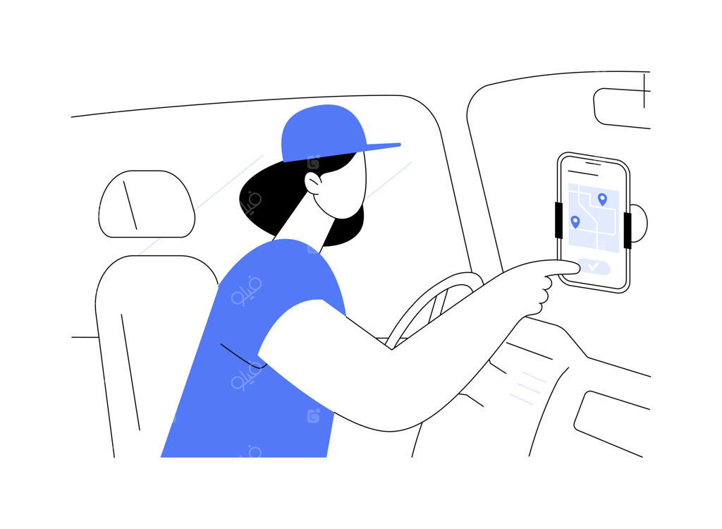 تصویرسازی برداری مفهوم انتزاعی یافتن راننده