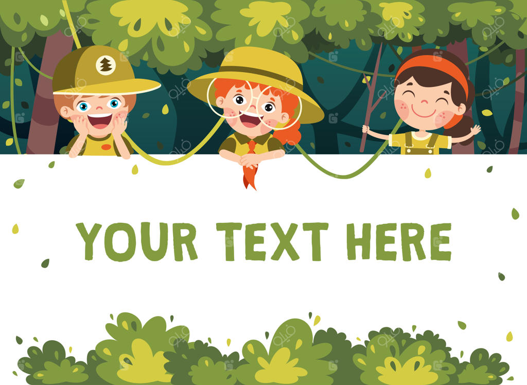 پیشاهنگان کارتونی با قاب سفید