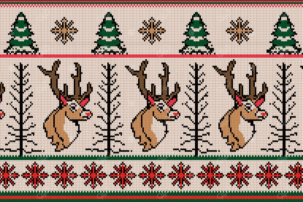 پس‌زمینه نقاشی شده با دست برای فصل کریسمس با طرح ژاکت زشت