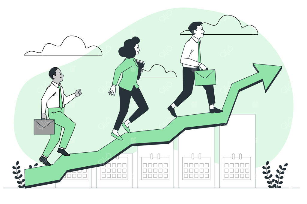 تصویرسازی مفهوم ارتقاء شغلی