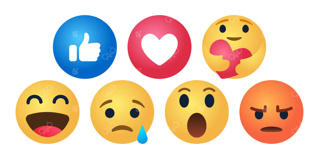 مجموعه رنگارنگ آیکون‌های ایموجی شبکه‌های اجتماعی