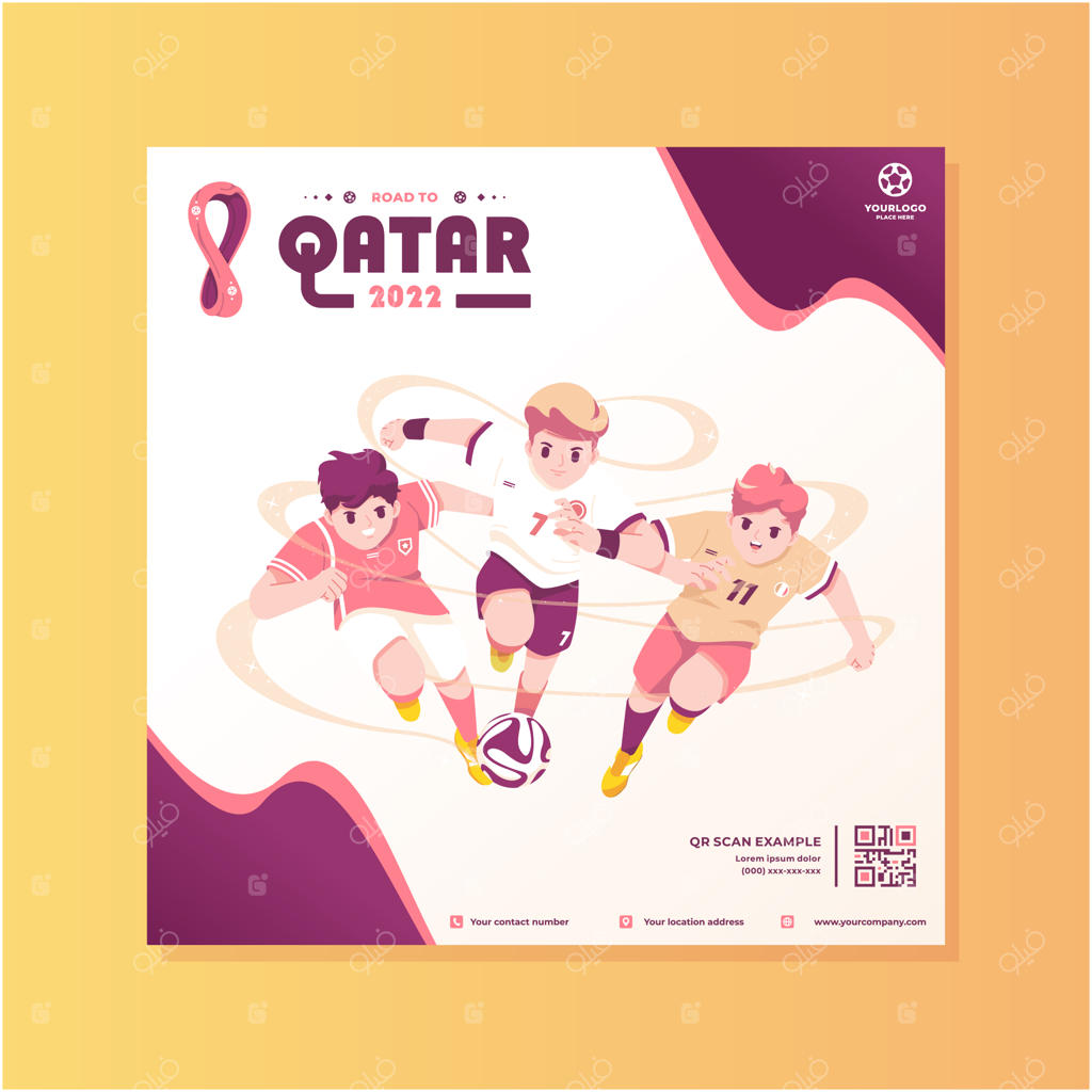 طراحی قالب جام جهانی 2022 قطر