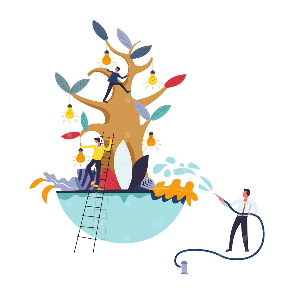 درخت کسب‌و‌کار و جمع‌آوری ایده‌های روشن توسط مردم