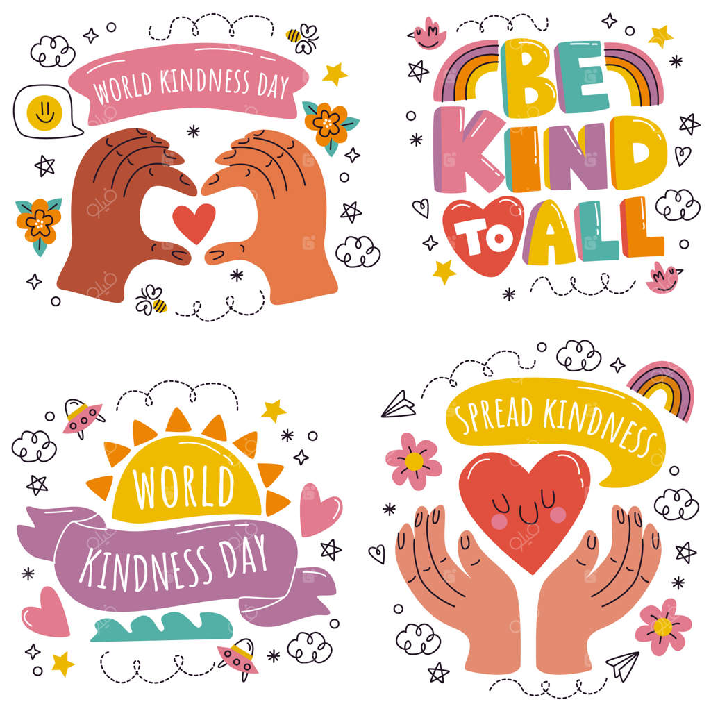 طراحی استیکر برای روز جهانی مهربانی