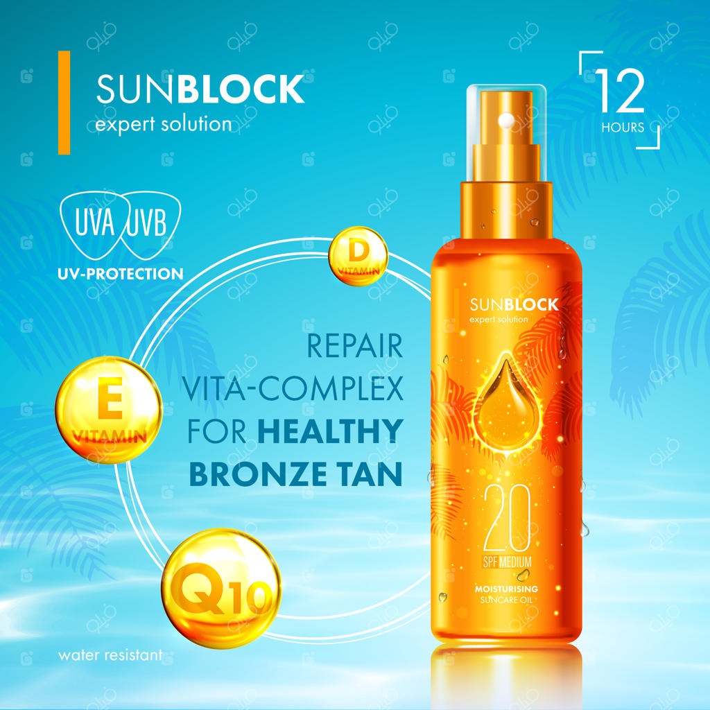 روغن برنزه کننده با محافظت در برابر UV و ویتامین‌ها