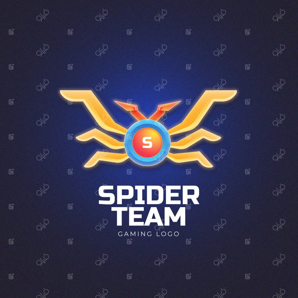 طراحی لوگوی بازی با افکت رنگین‌کمانی (گرادیان)