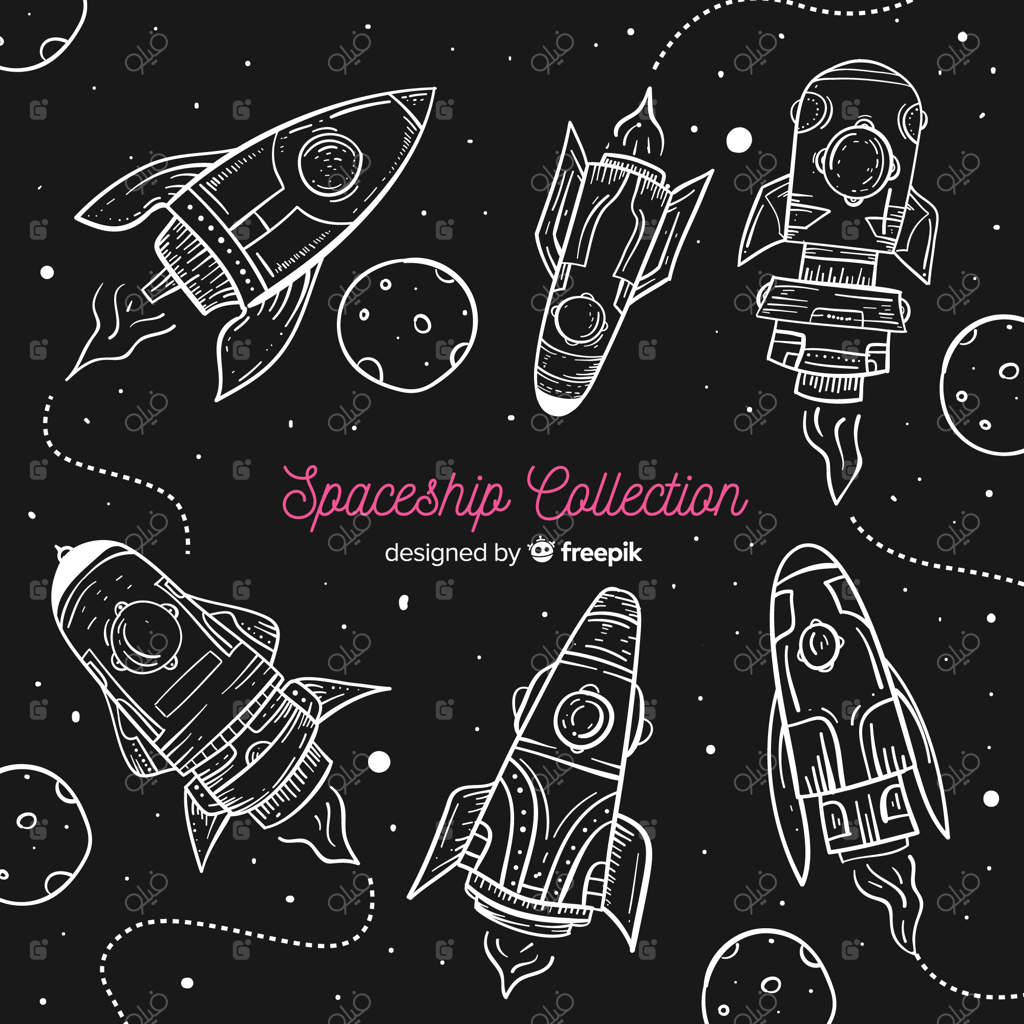مجموعه‌ای از سفینه‌های فضایی مدرن دست‌کشیده