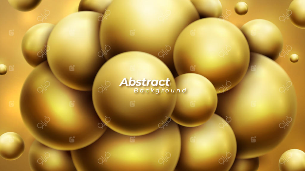 پس‌زمینه‌ای انتزاعی با توپ‌های سه‌بعدی پویا.