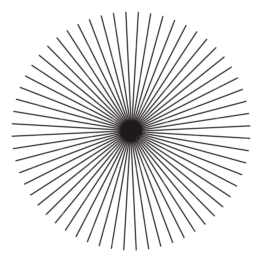 ستاره، عنصر دایره‌ای، اشعه‌های نقطه‌ای روی پس‌زمینه سفید. لوگوی سیاه. شکل هندسی.
