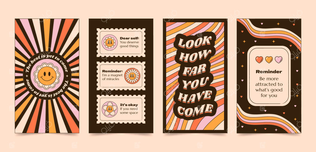 استوری‌های اینستاگرام با سبک دستی دهه ۷۰ میلادی