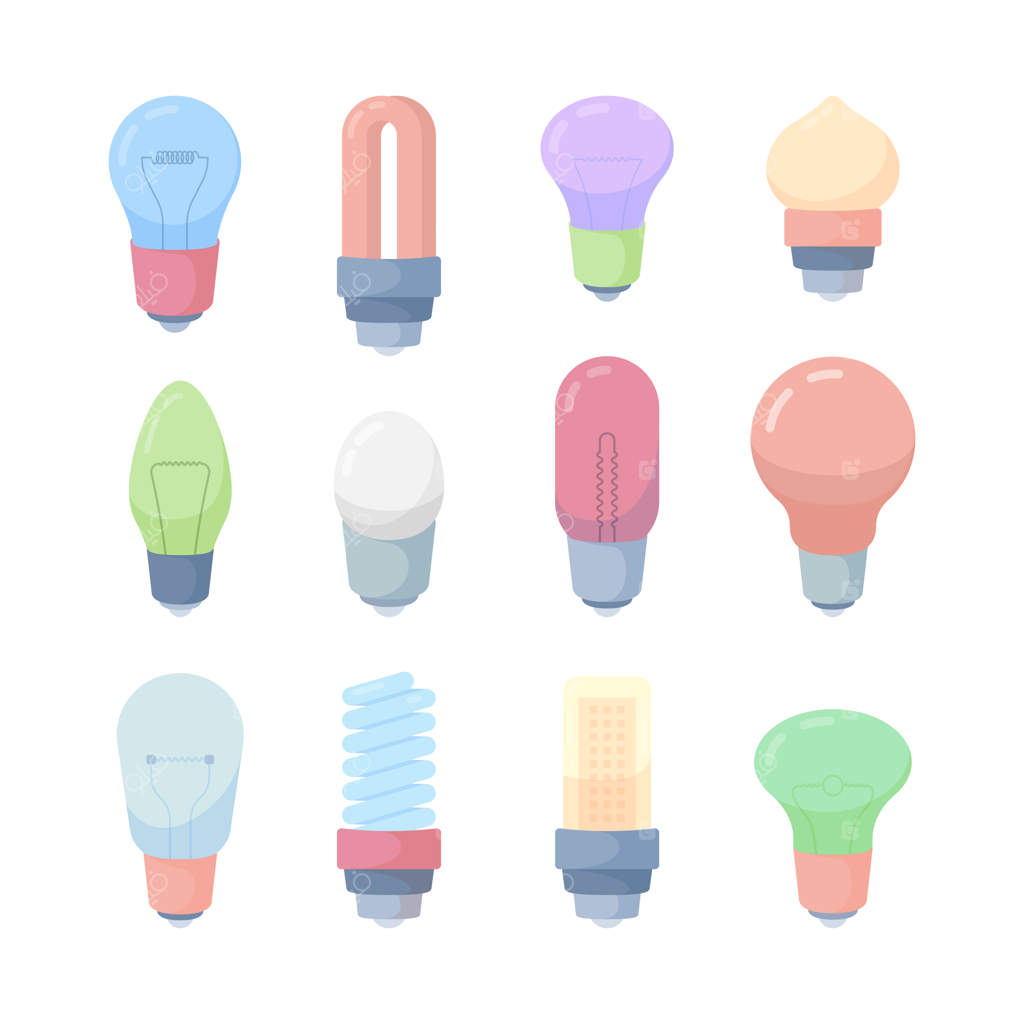 نمادهای لامپ‌های برقی: ایده‌ها، سمبل‌ها و طرح‌های لامپ‌های رنگارنگ و روشن