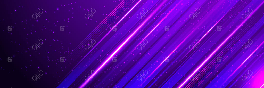 طراحی پس‌زمینه انتزاعی با نور بنفش پرتلالو