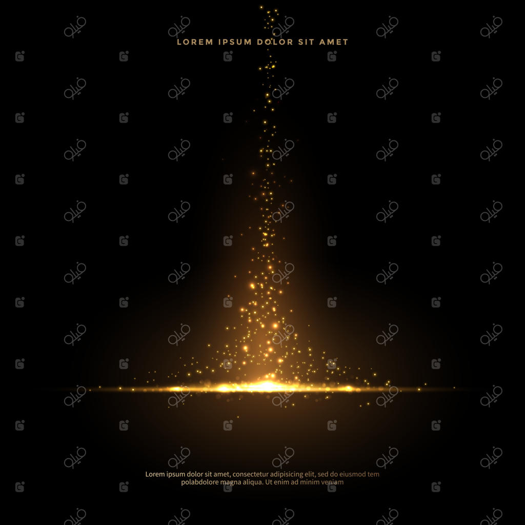 پس‌زمینه‌ی انتزاعی با درخشش طلایی