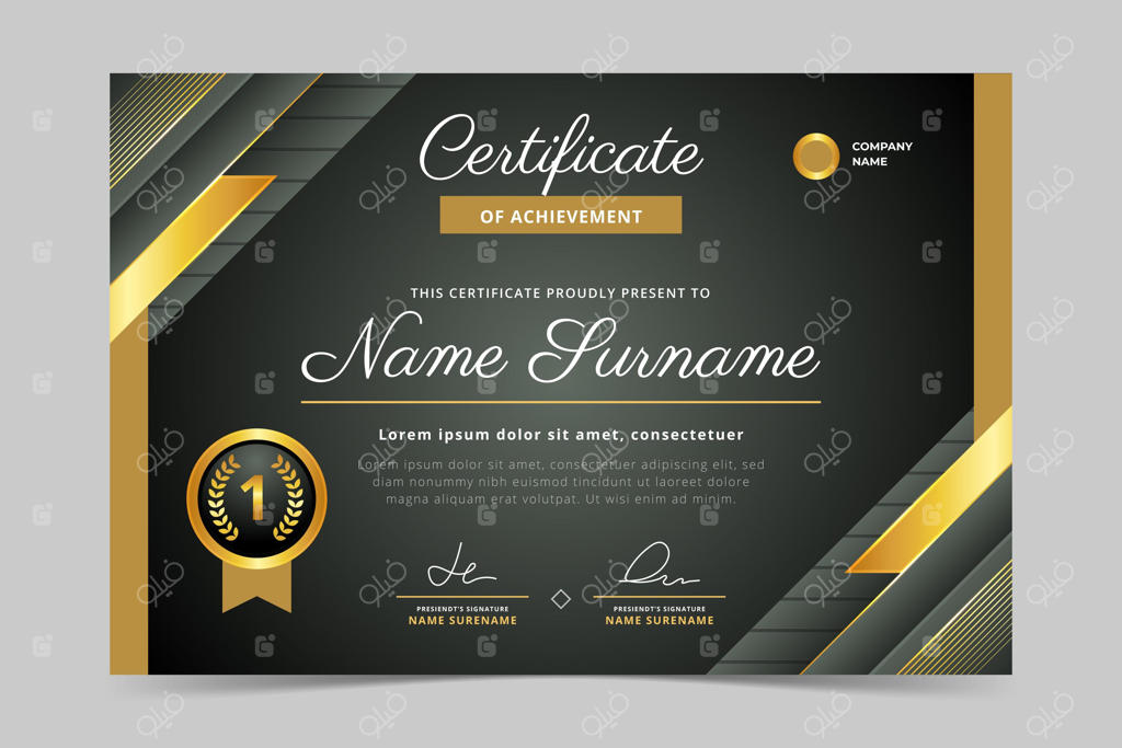 گواهی لوکس طلایی واقعی