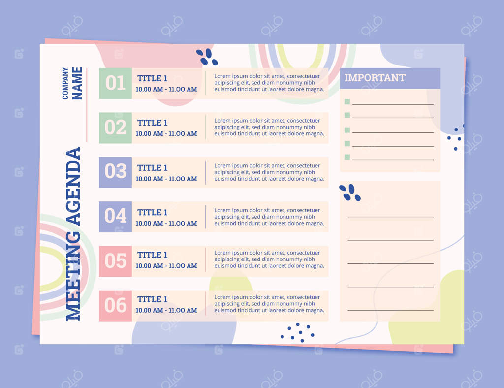 پترن دستی برنامه جلسه