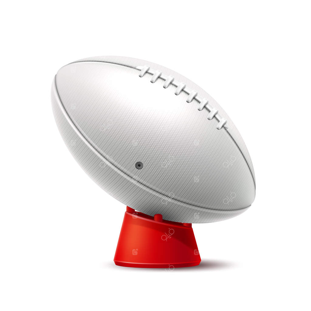 توپ راگبی سفید واقع‌گرایانه تجهیزات بازی تیمی