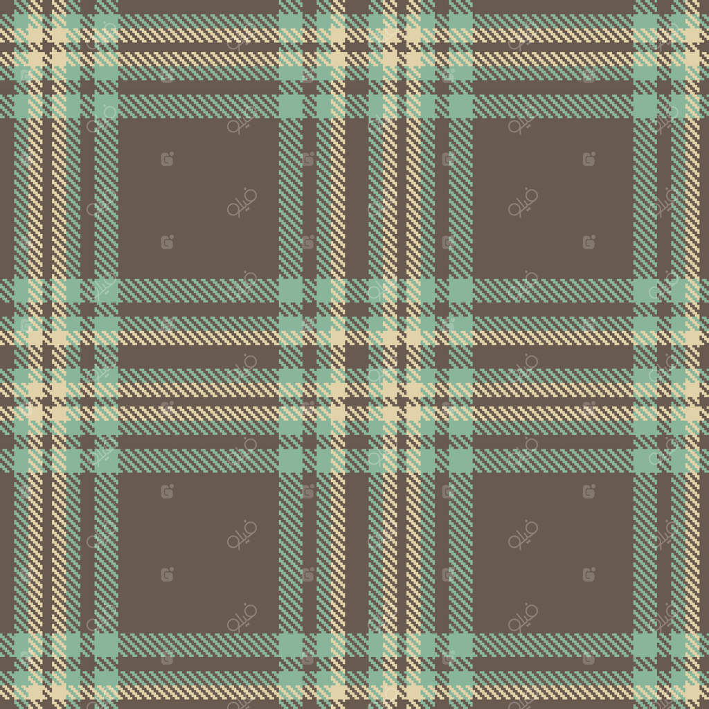 طراحی پارچه چهارخانه یکپارچه به رنگ قهوه‌ای مینک گرم و دودی کاونت گاردن