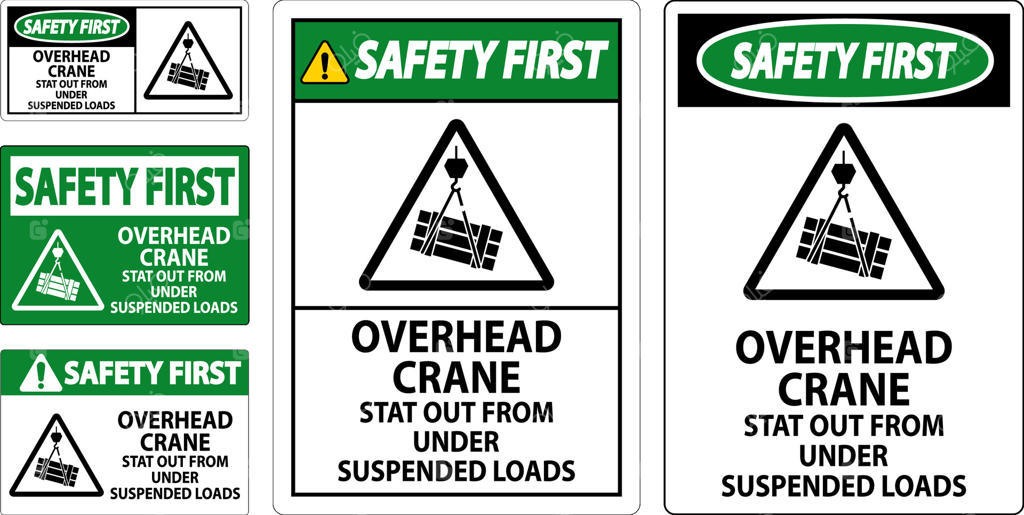 تابلوی اول ایمنی، بار معلق جرثقیل سقفی
