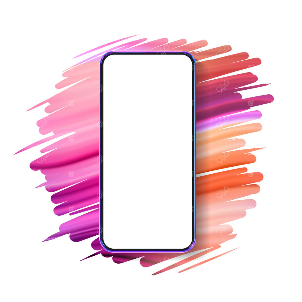 ماکت گوشی هوشمند سه‌بعدی رنگارنگ و واقعی. الگو برای طراحی رابط کاربری و اینفوگرافیک. قالب‌های قاب گوشی با صفحه‌نمایش خالی.