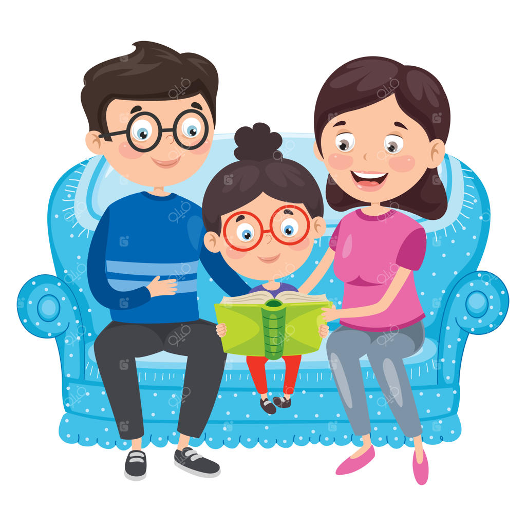 کودک بامزه در حال کتاب خواندن