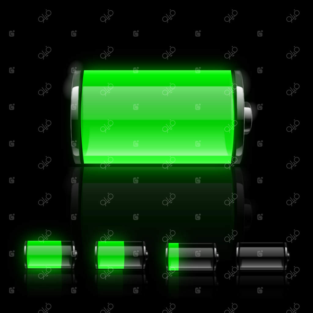 مجموعه آیکون‌های براق باتری