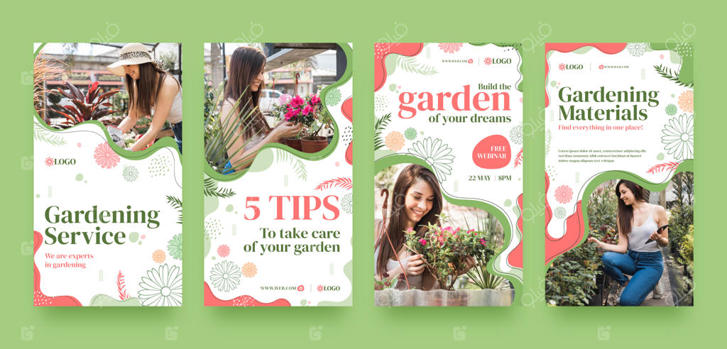 مجموعه استوری‌های اینستاگرام برای باغبانی آپارتمانی