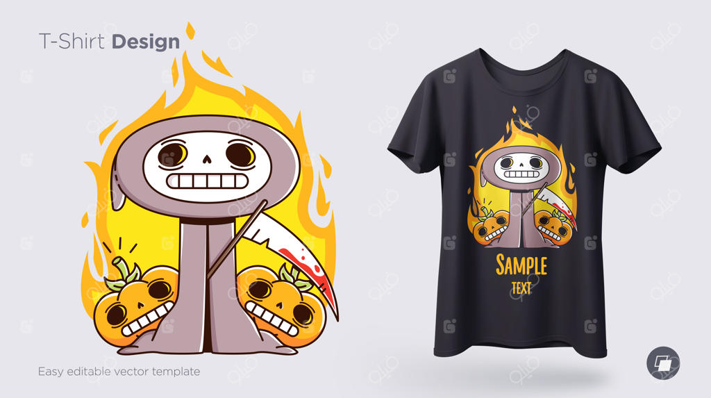 تصویر خنده‌دار اسکلت - چاپ روی تیشرت، سویشرت و سوغاتی‌ها. وکتور