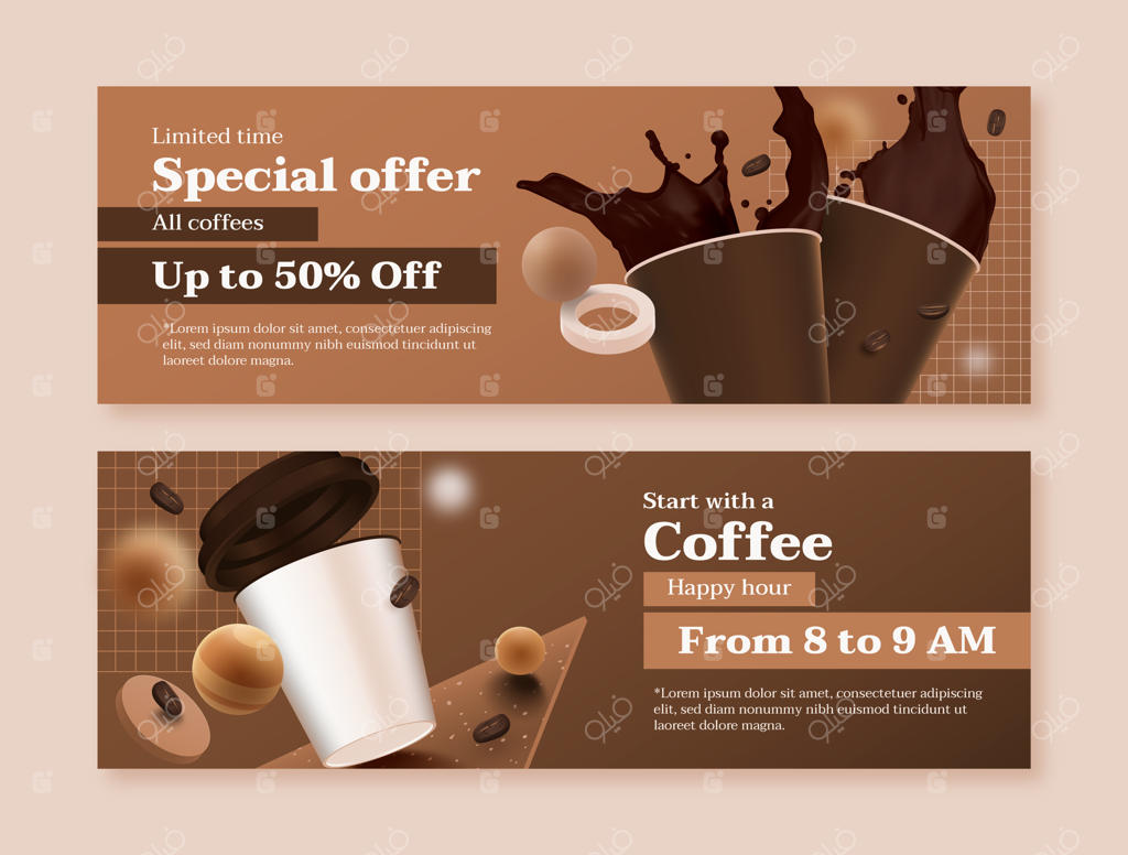 قالب قهوه با طراحی تخت و واقع‌گرایانه