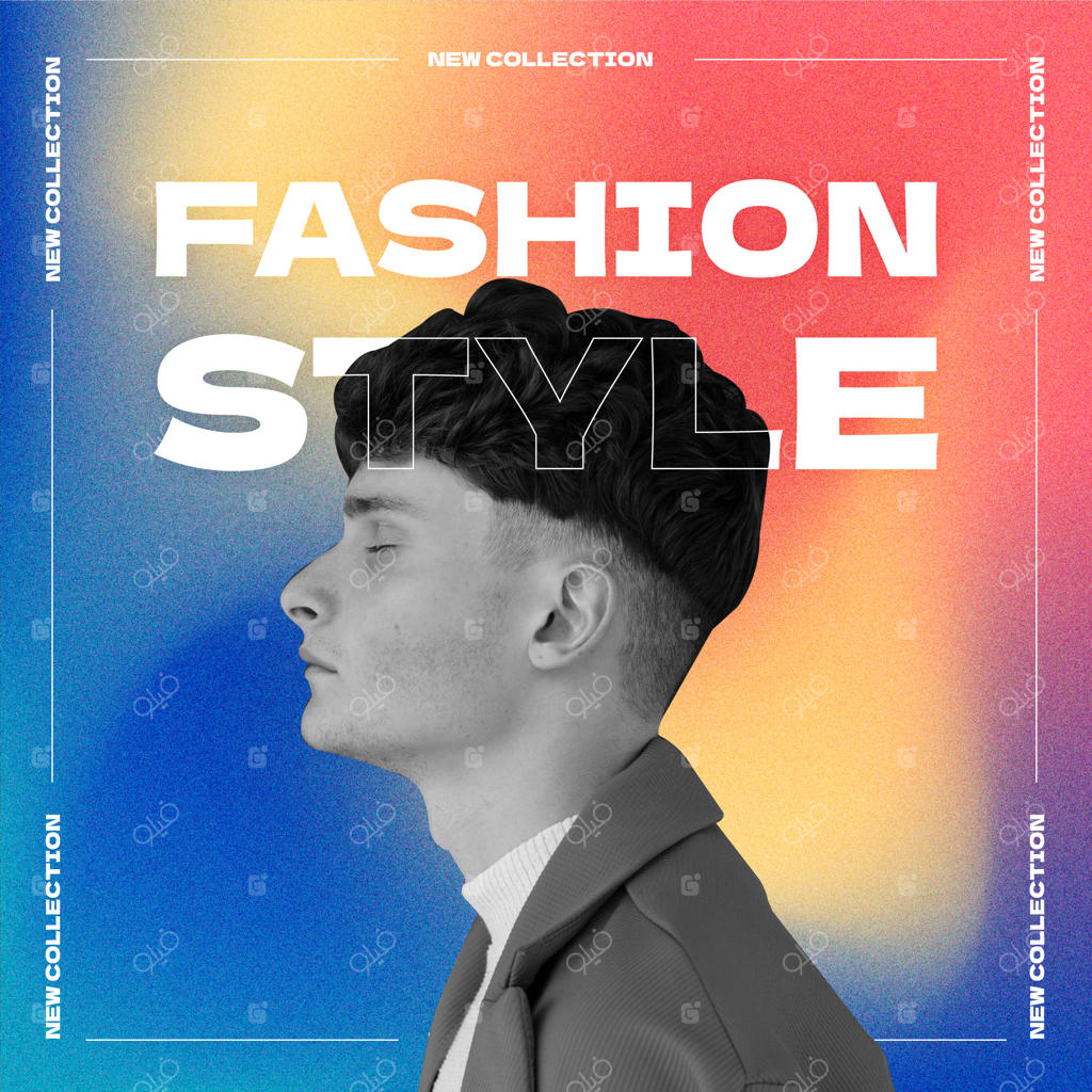 بنر مربعی با گرادینت محو