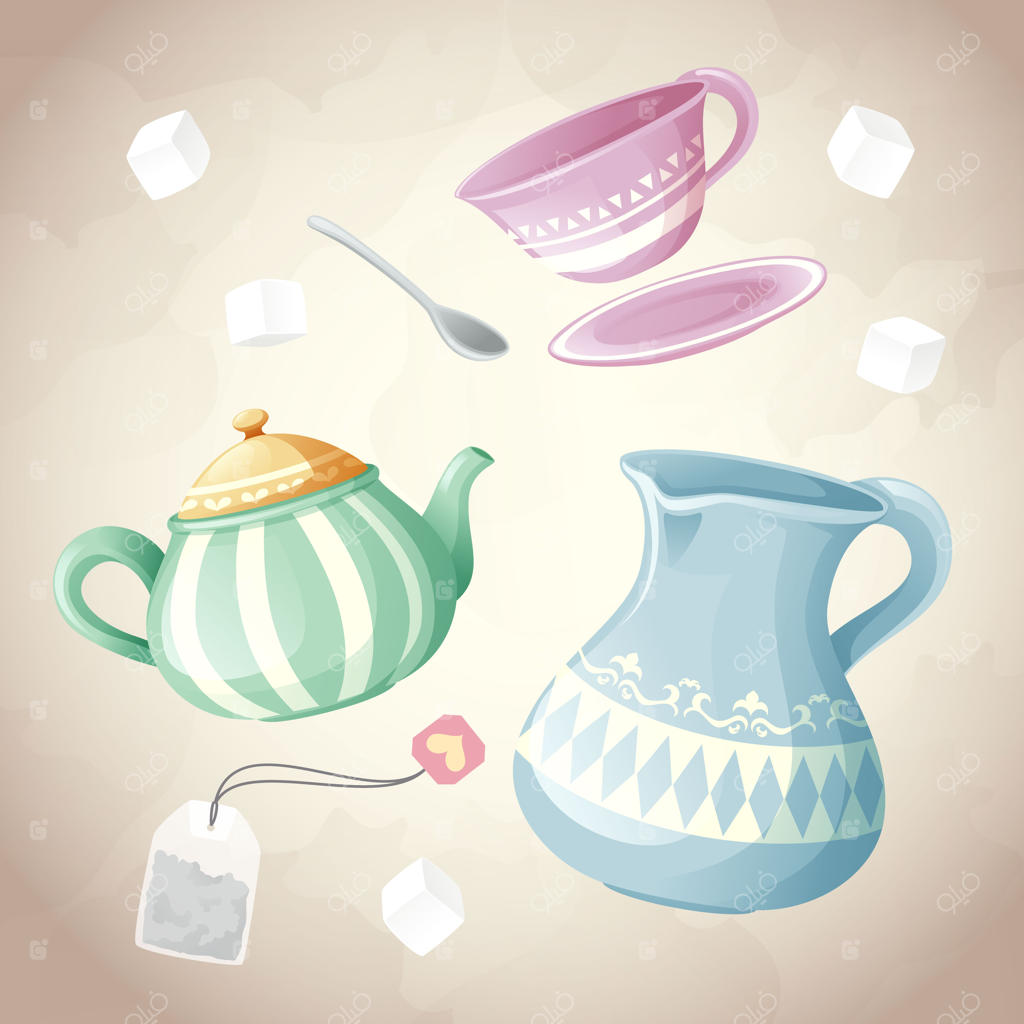 ست چایخوری و ظرف قند