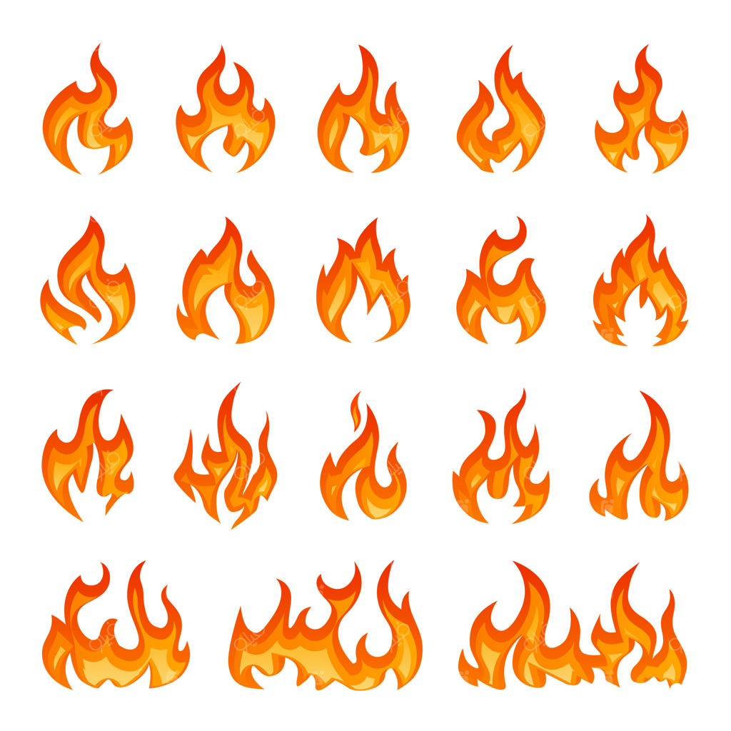 مجموعه شعله‌های آتش درخشان