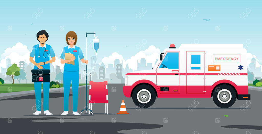 تیم اضطراری مجهز به خودرو و تجهیزات کمک‌های اولیه