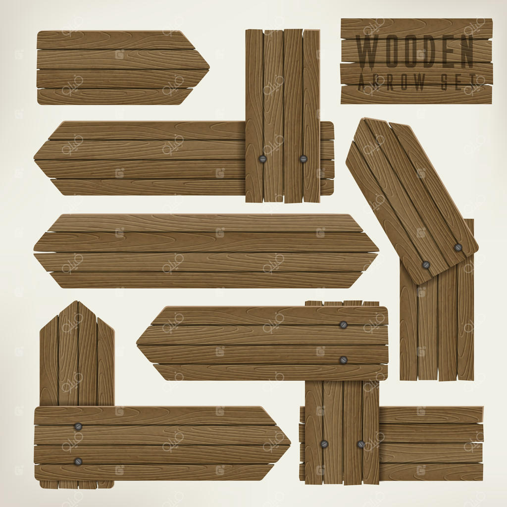 مجموعه‌ای از پیکان‌های چوبی روی پس‌زمینه بژ