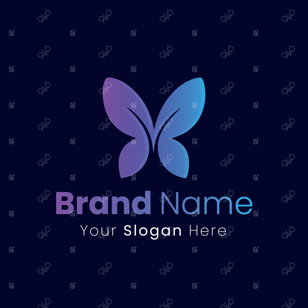 طراحی لوگوی پروانه زیبا با رنگ‌های گرادیان برای نیازهای منحصربه‌فرد هویت برند شما
