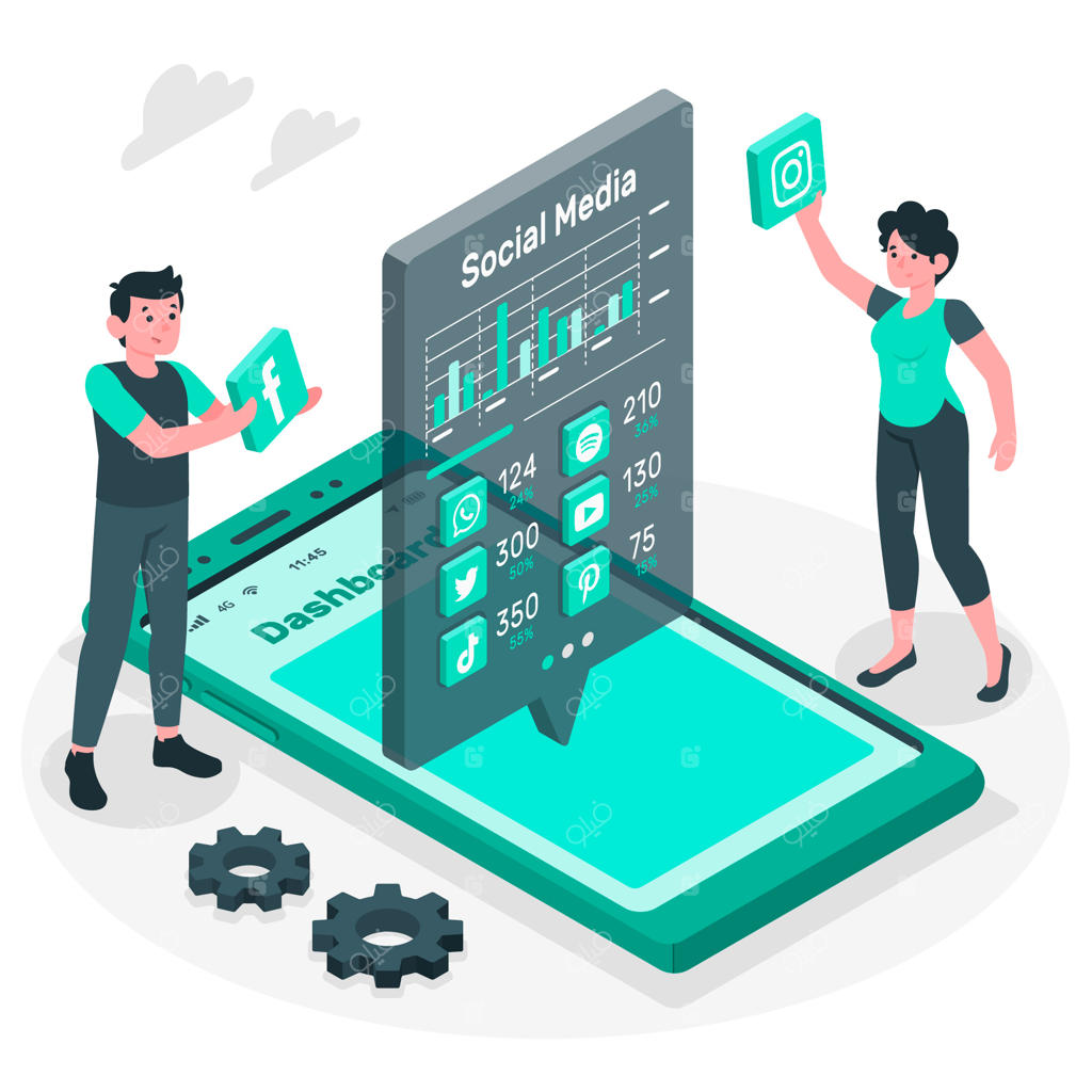 تصویر مفهومی داشبورد اجتماعی