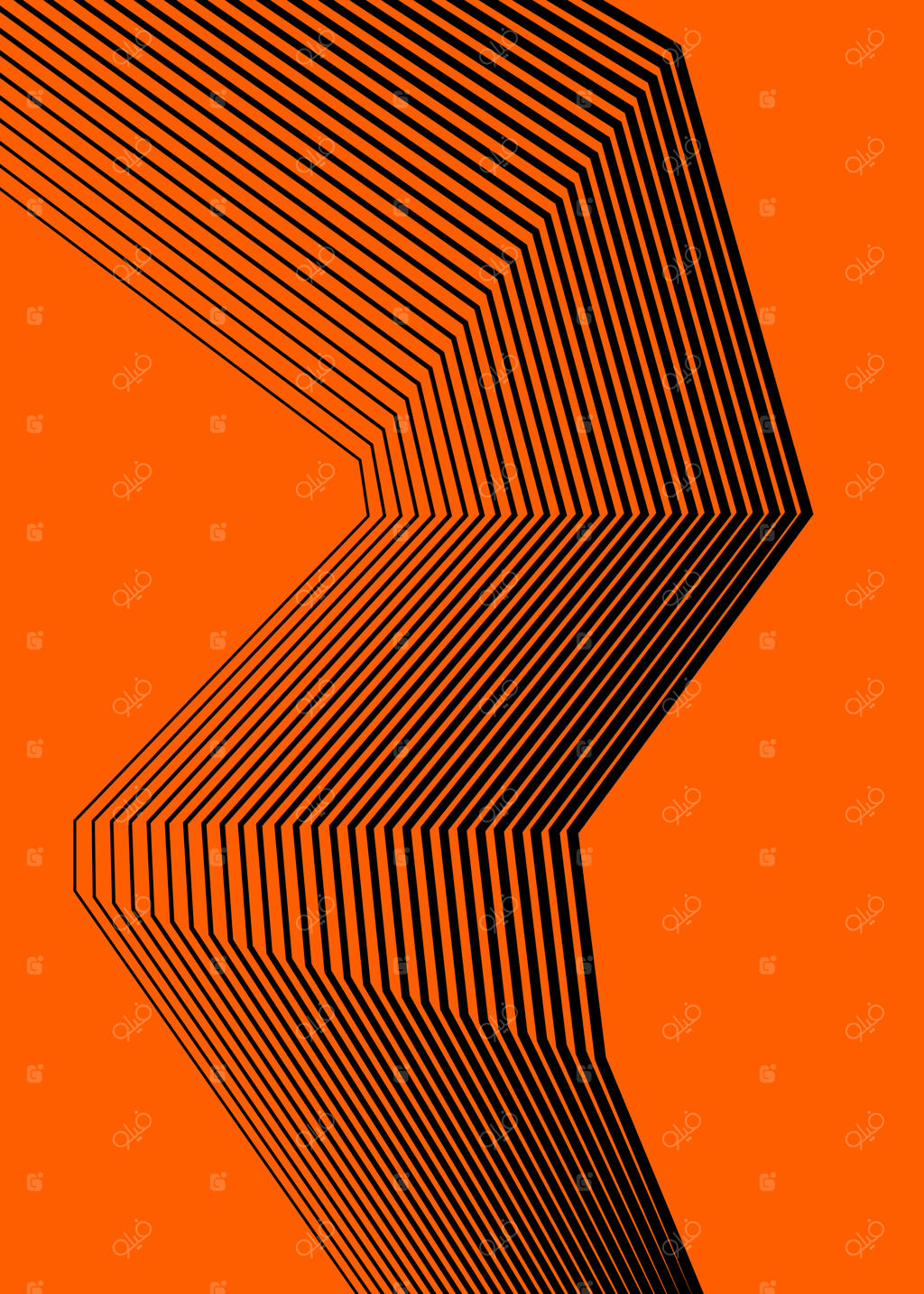 پس‌زمینه انتزاعی با خطوط متعدد از ضخیم به نازک