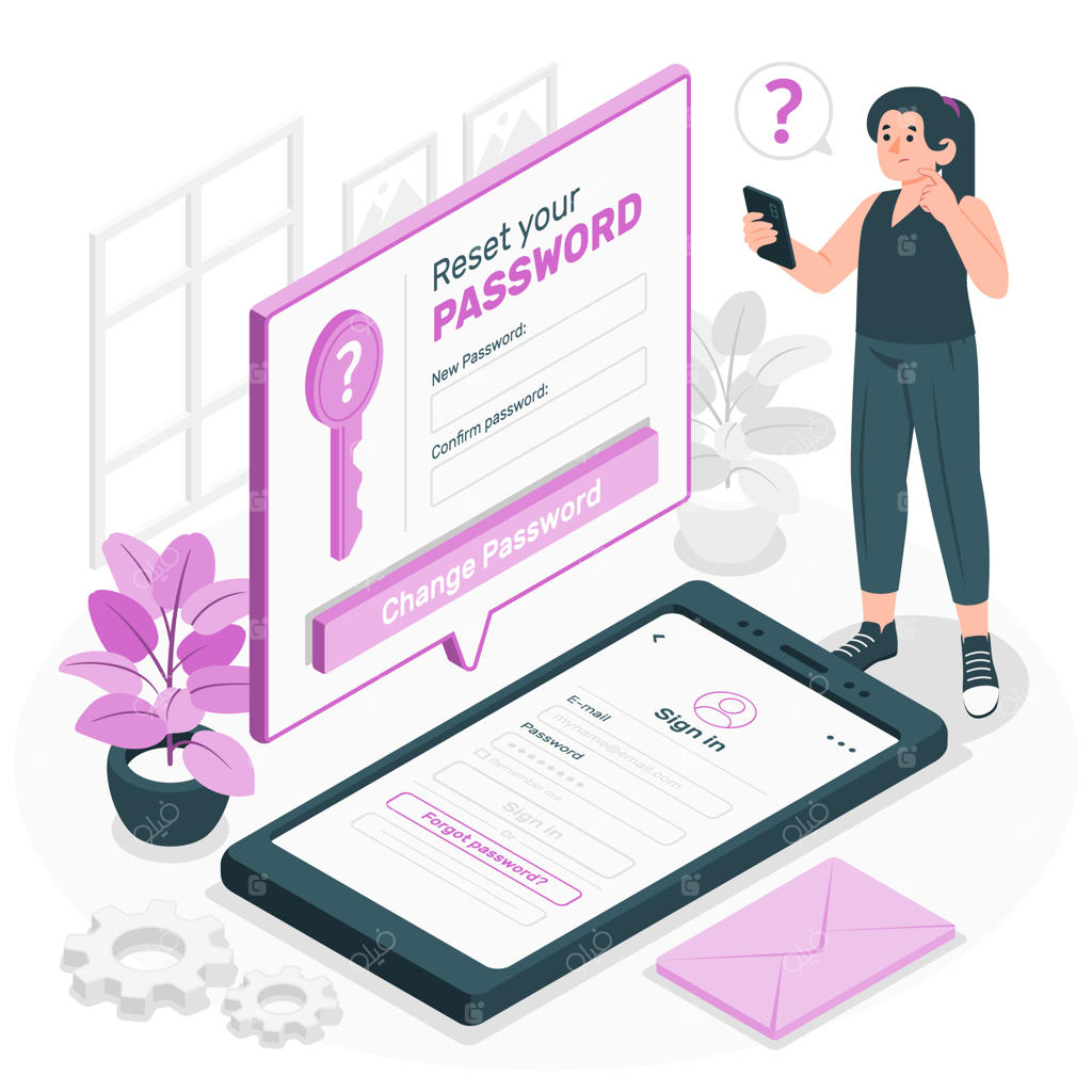 تصویر مفهومی بازنشانی رمز عبور