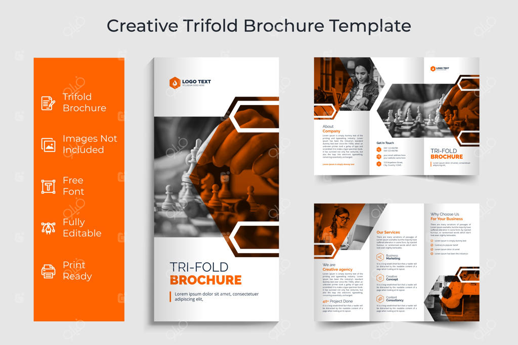 طراحی قالب بروشور سه لت شرکتی و خلاقانه