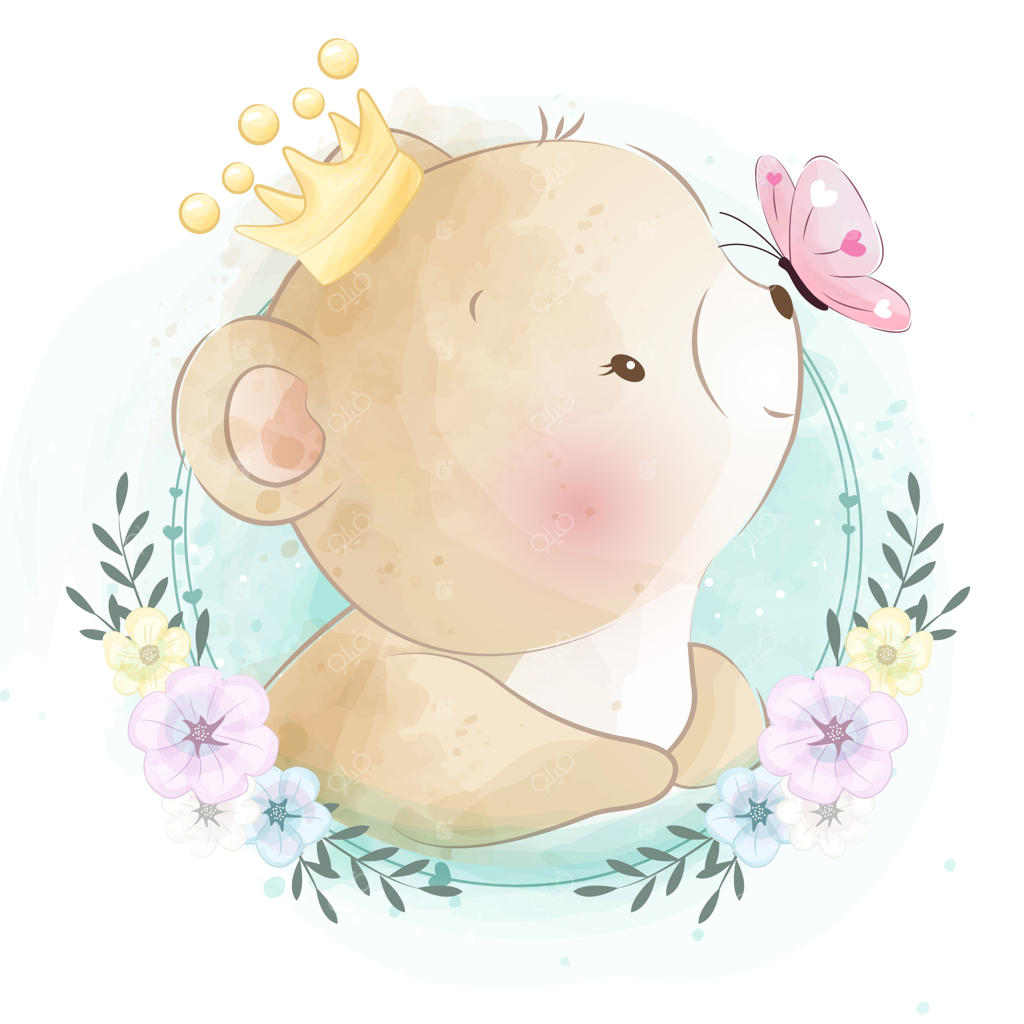 پرتره خرس کوچولوی بامزه