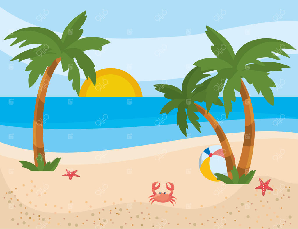 درخت نخل در فصل تابستان