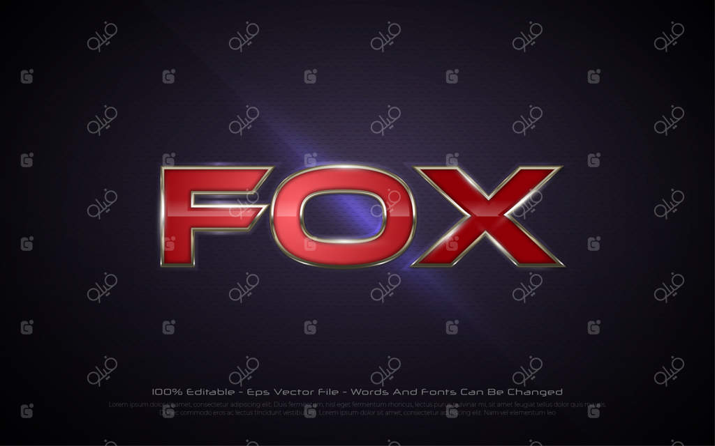 افکت متنی قابل ویرایش با طراحی‌هایی به سبک روباه