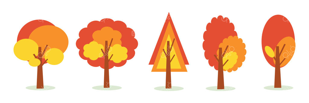 درختان فصل پاییز برای مجموعه پارک یا باغ، عناصر زیست‌محیطی و محیطی